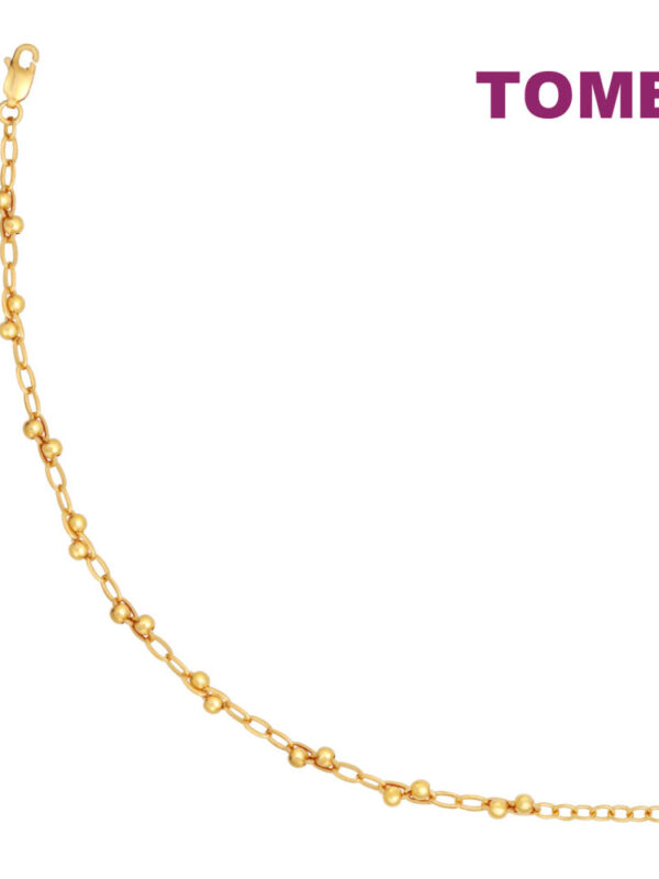 TOMEI Minimalist Bead Bracelet, Yellow Gold 916