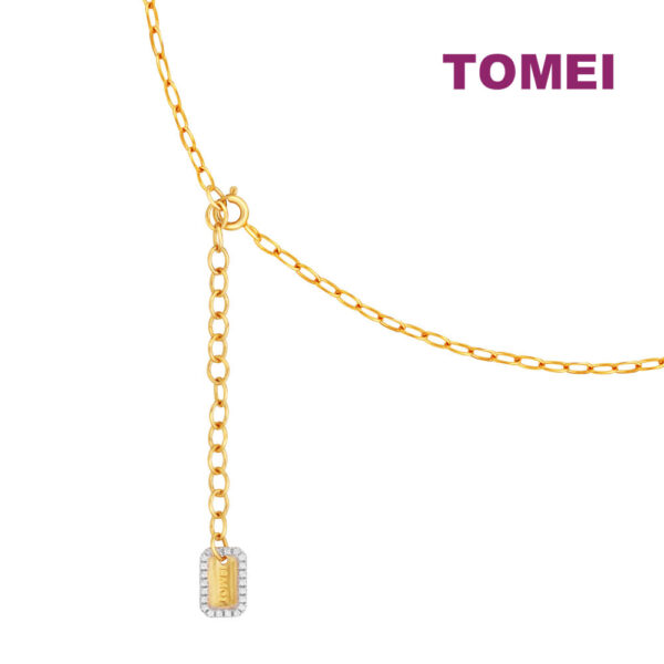 TOMEI Diamond Cut Collection Butterfly Necklace, Yellow Gold 916