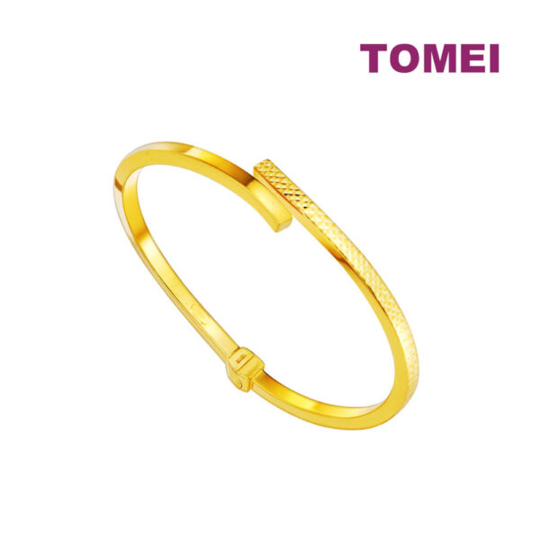 TOMEI Minimalist Bangle, Yellow Gold 916