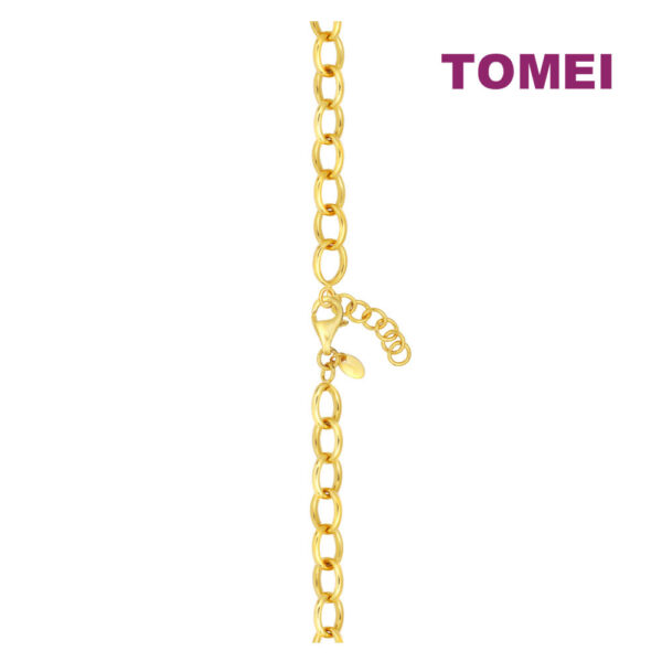 TOMEI Dual-Tone Love Lock Bracelet, Yellow Gold 916