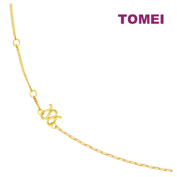 TOMEI Lucky Clover Necklace, Yellow Gold 999