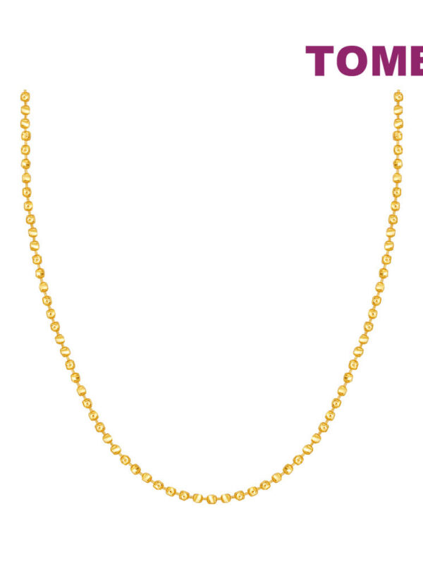 TOMEI Minimalist Ball Necklace, Yellow Gold 916