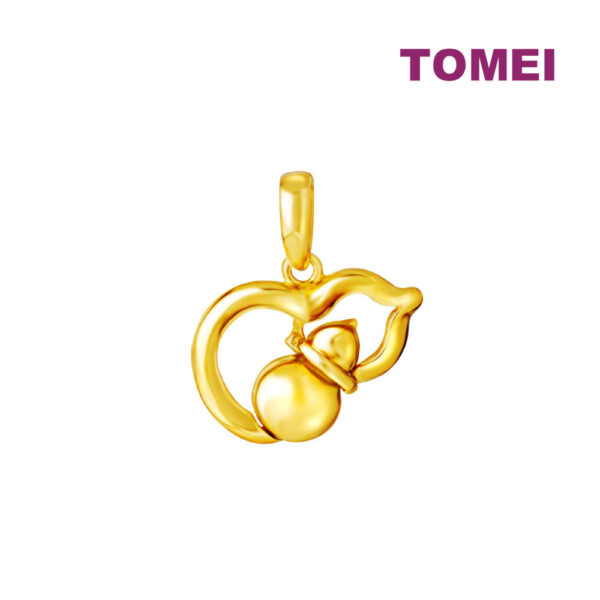 TOMEI Dwi-Gourd Pendant, Yellow Gold 916