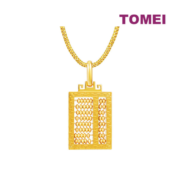 TOMEI Abacus Pendant, Yellow Gold 916