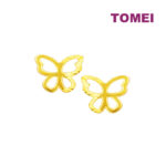 TOMEI Butterfly Earrings, Yellow Gold 999