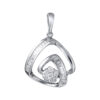 TOMEI Diamond Pendant, White Gold 750