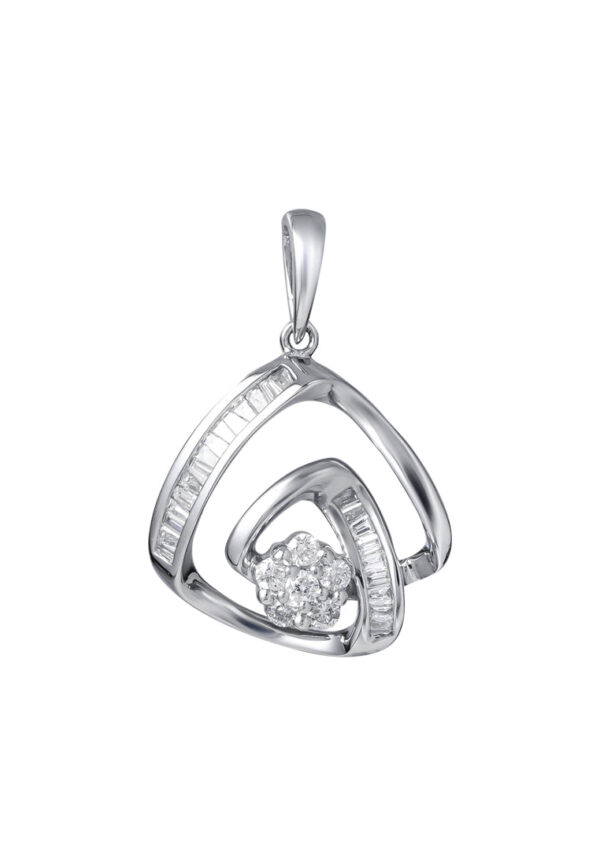 TOMEI Diamond Pendant, White Gold 750
