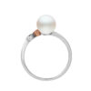 TOMEI Pearlette Ring, White+Rose Gold 375
