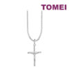TOMEI Jesus Cross Pendant, White Gold 750