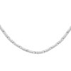 TOMEI Cylinder Link Necklace, White Gold 750