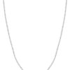 TOMEI Cylinder Link Necklace, White Gold 750