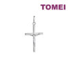 TOMEI Jesus Cross Pendant, White Gold 750