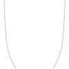 TOMEI Flated Necklace, White Gold 375
