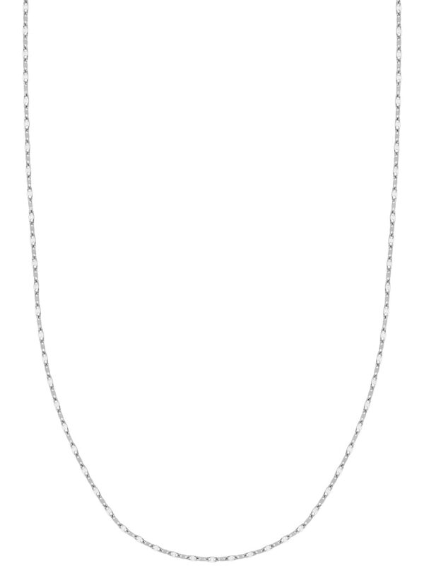 TOMEI Flated Necklace, White Gold 375