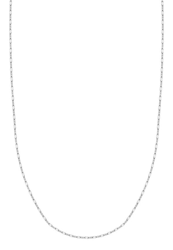 TOMEI Flated Necklace, White Gold 375