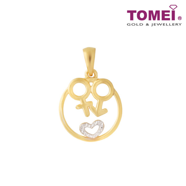 TOMEI Couple Pendant, Yellow Gold 916