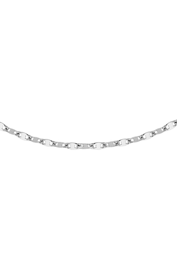 TOMEI Flated Necklace, White Gold 375