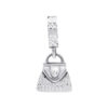 TOMEI Dangling Handbag Charm, White Gold 585