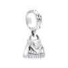 TOMEI Dangling Handbag Charm, White Gold 585