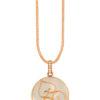 TOMEI Nephrite Collection Hulu Pendant, Rose Gold 750