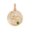 TOMEI Nephrite Collection Hulu Pendant, Rose Gold 750