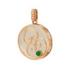 TOMEI Nephrite Collection Hulu Pendant, Rose Gold 750