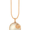 TOMEI Nephrite Collection Pendant, Rose Gold 750