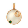 TOMEI Nephrite Collection Pendant, Rose Gold 750