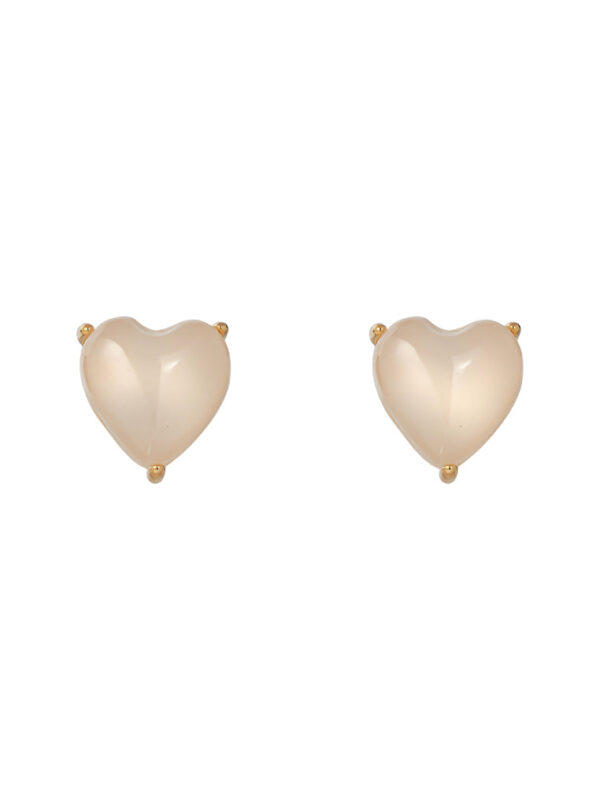 TOMEI Harvest Glow Collection, Nephrite Heart Earrings [Online Exclusive]