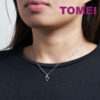 TOMEI Minimalist Pendant Set, Diamond White Gold 375