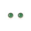 TOMEI Green Jade Blooming Earrings, Yellow Gold 750