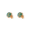 TOMEI Green Jade Blooming Earrings, Yellow Gold 750