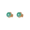 TOMEI Green Jade Blooming Earrings, Yellow Gold 750