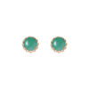 TOMEI Green Jade Blooming Earrings, Yellow Gold 750