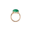 TOMEI Elliptical Jade Diamond Ring, White/Yellow Gold 750