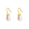 TOMEI Lovely Bow Tie Pearl Earrings, Yellow Gold 585