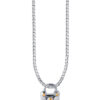 TOMEI Love Lock Collection Yellow Beary Pendant, White Gold 750