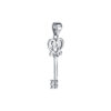 TOMEI Key Pendant, White Gold 585