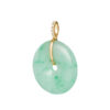 TOMEI Circle Of Compleness Jade Pendant, White/Yellow Gold 750