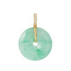 TOMEI Circle Of Compleness Jade Pendant, White/Yellow Gold 750