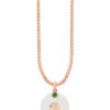 TOMEI Nephrite Collection Pendant, Rose Gold 750