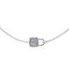 TOMEI Padlock Diamond Bracelet, White Gold 750