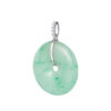 TOMEI Circle Of Compleness Jade Pendant, White/Yellow Gold 750