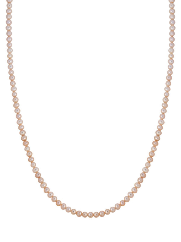 TOMEI Natural Pink Tone Pearl Necklace, White Gold 585