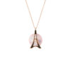 TOMEI Je t'aime Revolving Love Eiffel Tower Diamond Necklace 为爱钻动套链, Rose Gold 750