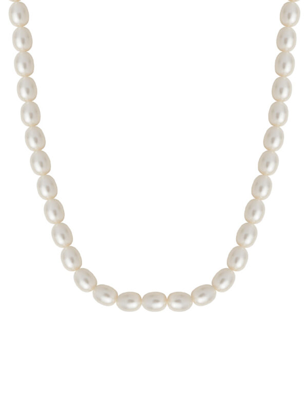 TOMEI Natural Pearl Necklace, Cream-White
