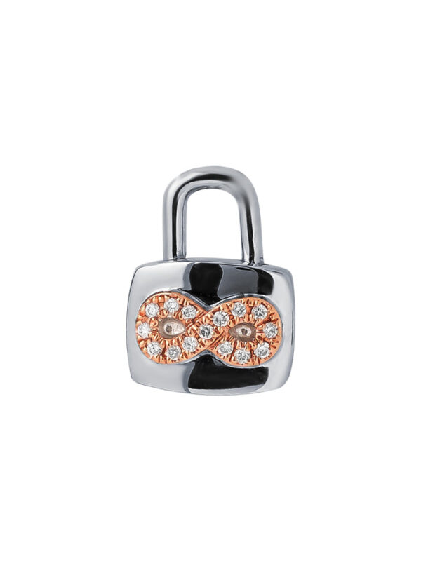 TOMEI Love Lock Collection Infinity Pendant, White Gold 750
