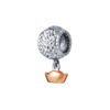 TOMEI Ingot Charm, White+Rose Gold 585