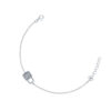 TOMEI Padlock Diamond Bracelet, White Gold 750