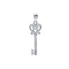 TOMEI Key Pendant, White Gold 585